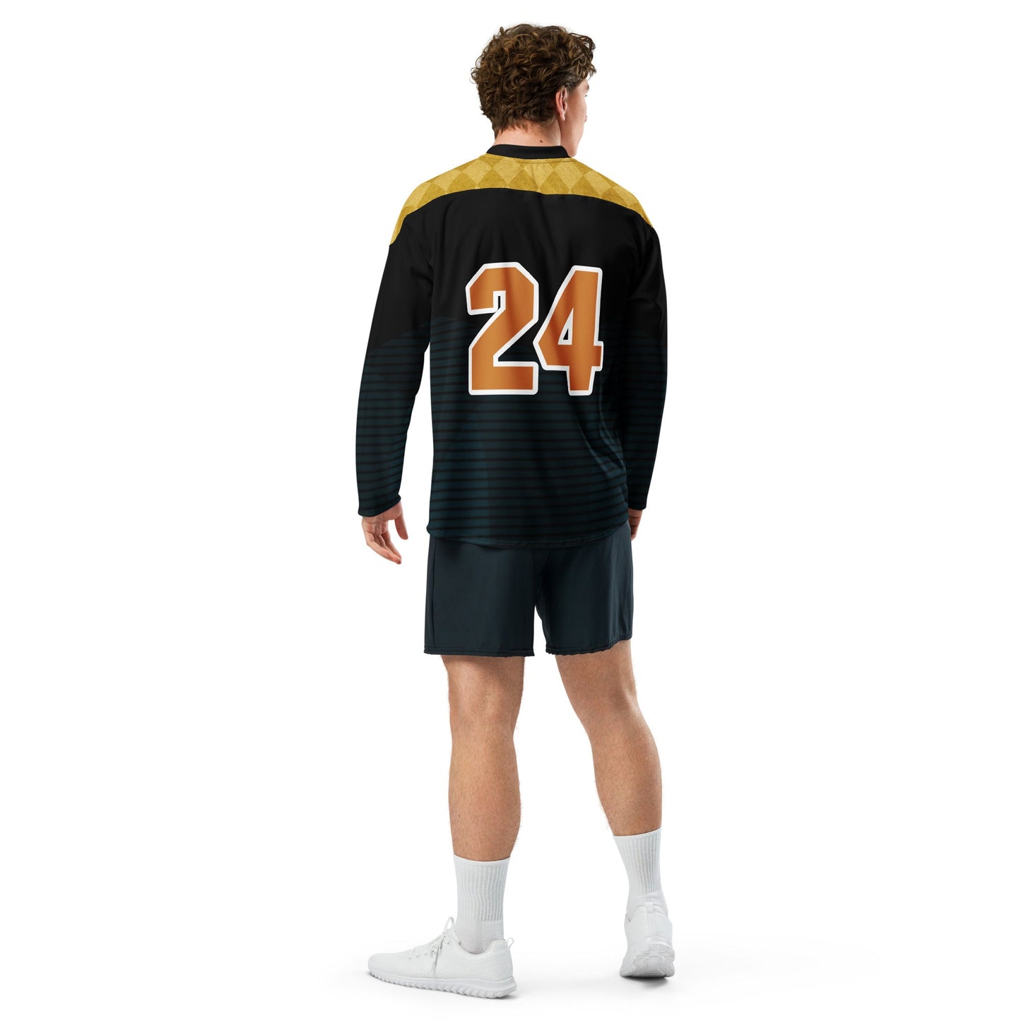 Elemental Harmony: Fiery Phoenix and Calm Lotus - Recycled hockey fan jersey - BBairt