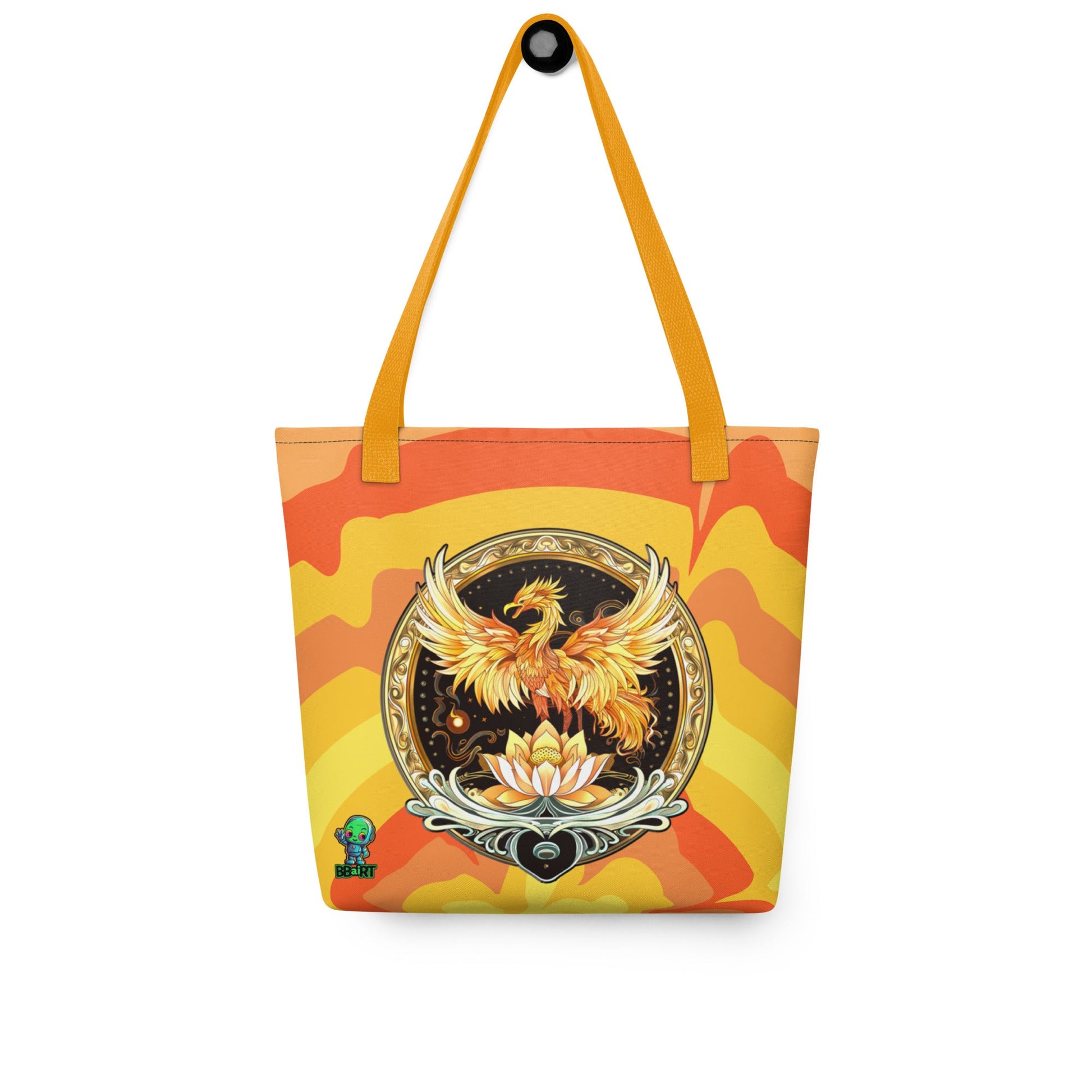 Elemental Harmony: Fiery Phoenix and Calm Lotus - Tote bag - BBairt