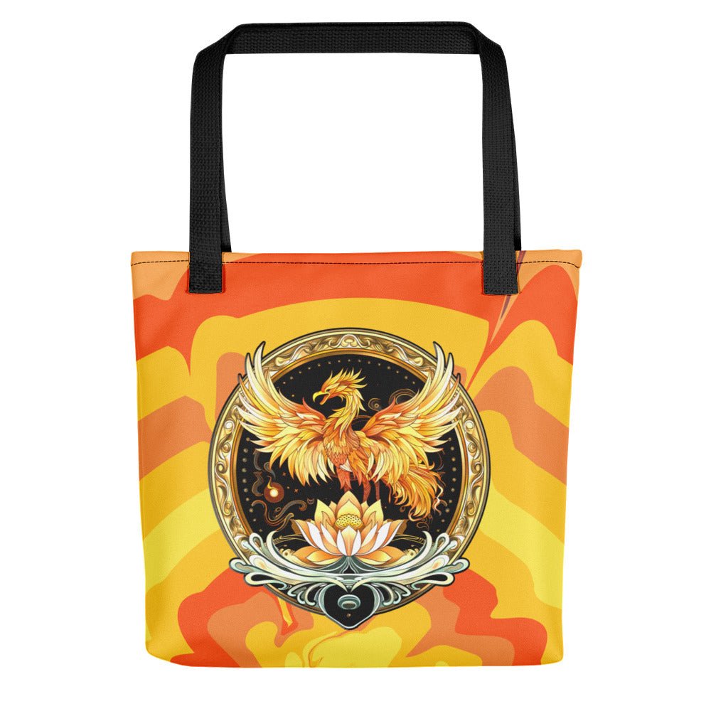 Elemental Harmony: Fiery Phoenix and Calm Lotus - Tote bag - BBairt