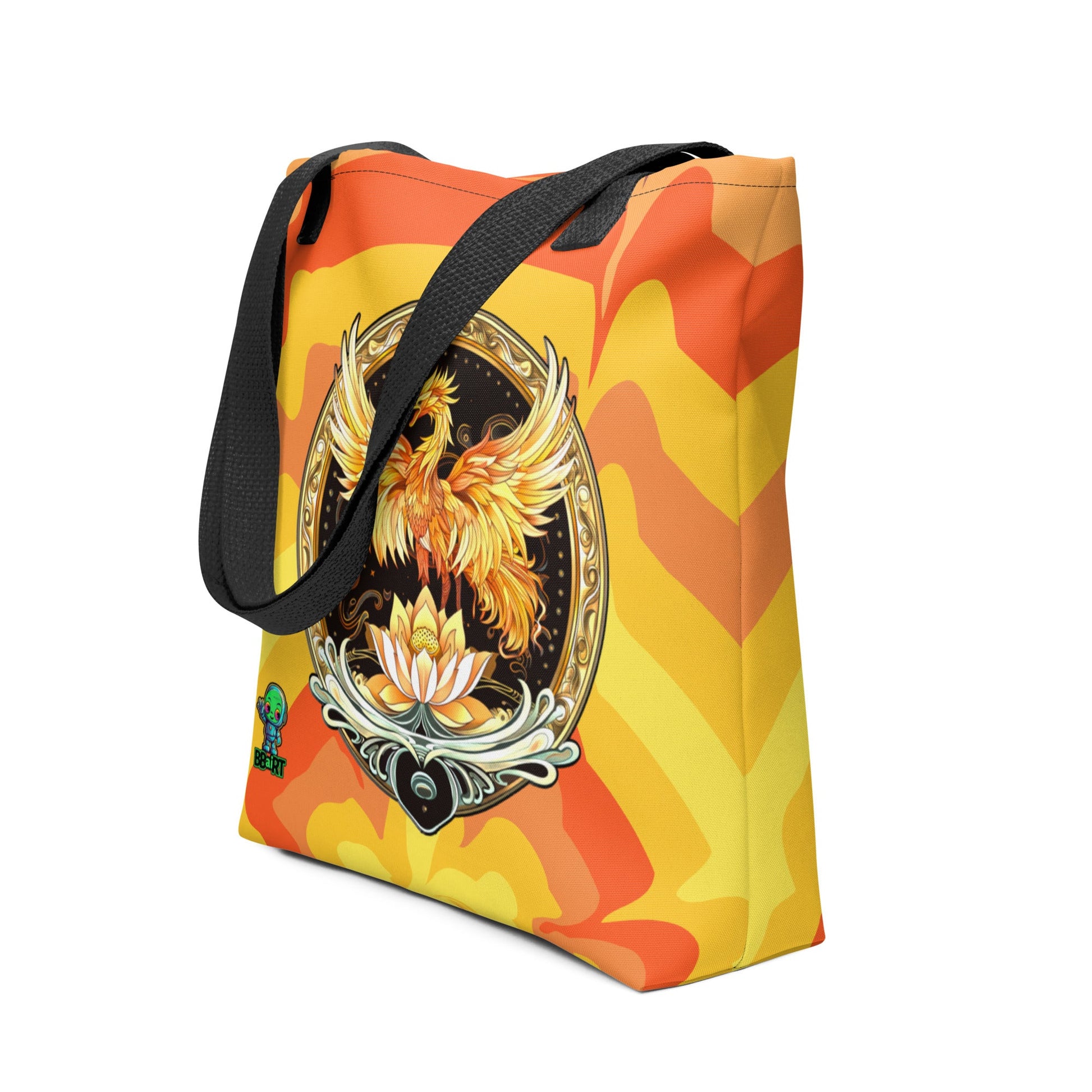 Elemental Harmony: Fiery Phoenix and Calm Lotus - Tote bag - BBairt