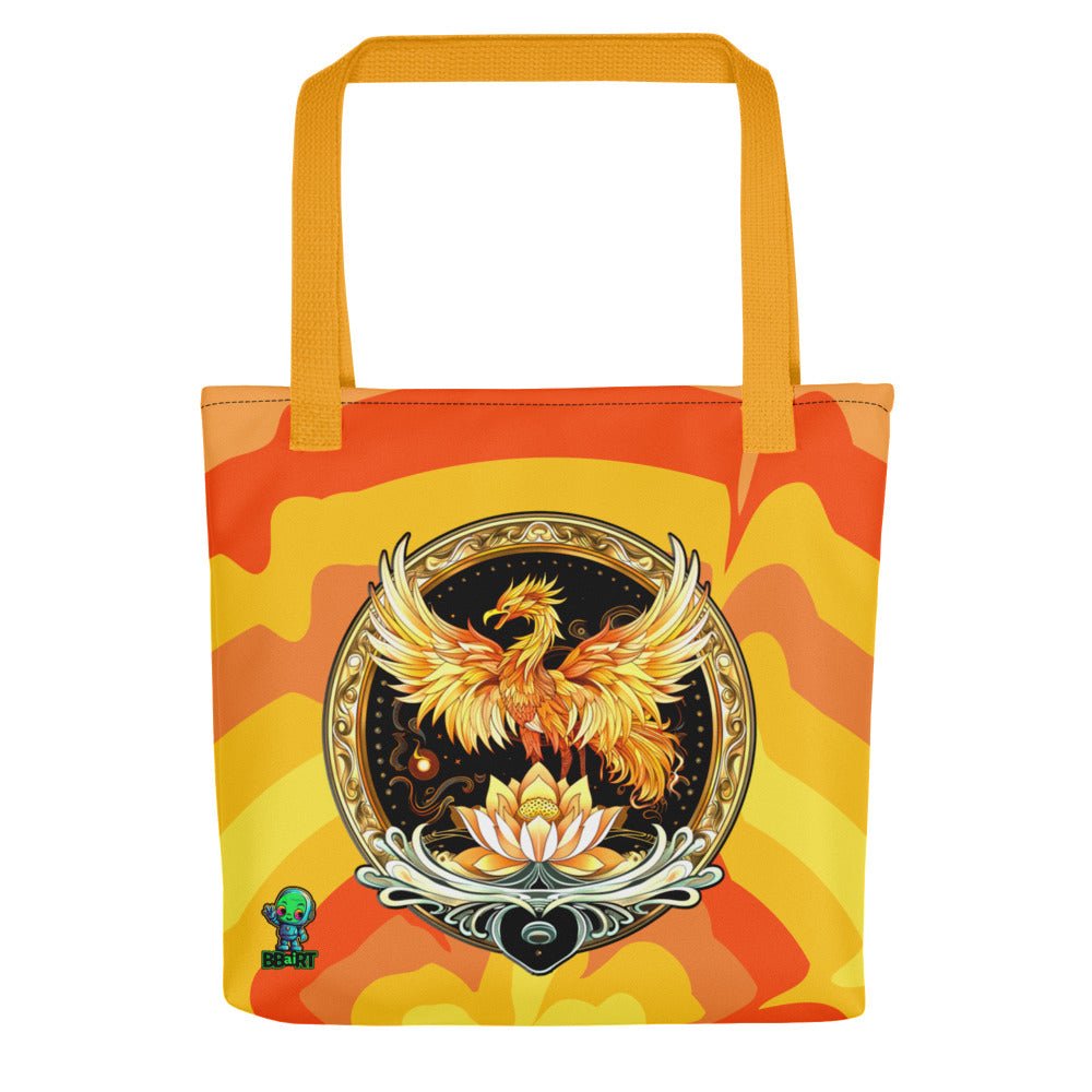 Elemental Harmony: Fiery Phoenix and Calm Lotus - Tote bag - BBairt