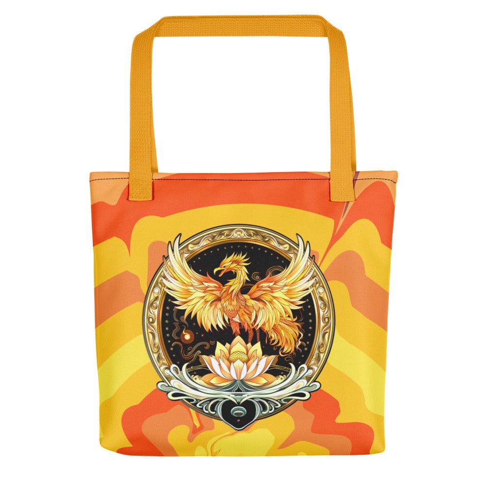 Elemental Harmony: Fiery Phoenix and Calm Lotus - Tote bag - BBairt
