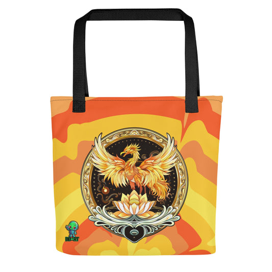 Elemental Harmony: Fiery Phoenix and Calm Lotus - Tote bag - BBairt