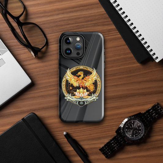 Elemental Harmony: Fiery Phoenix and Calm Lotus - Tough Case for iPhone® - BBairt