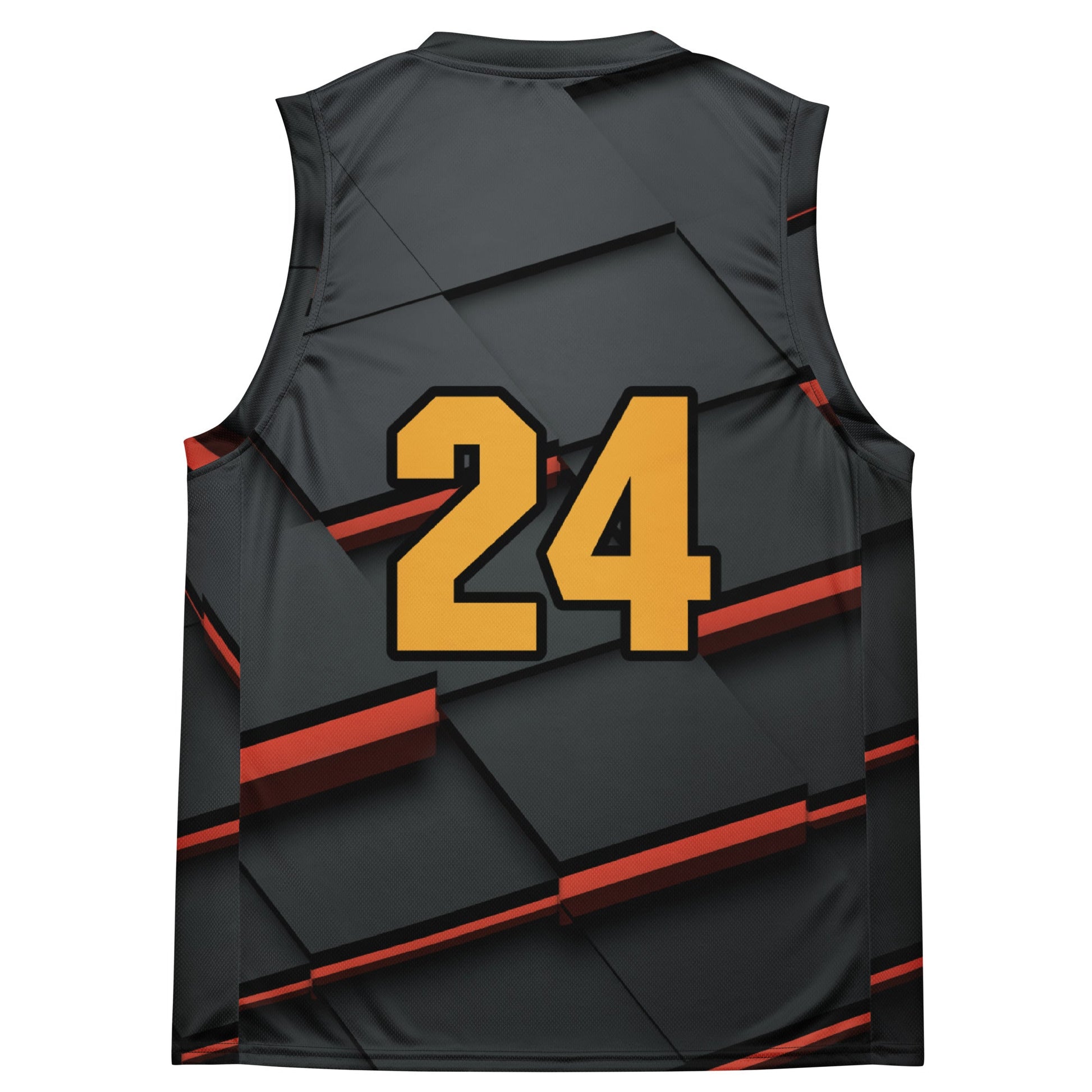 Elemental Harmony: Fiery Phoenix and Calm Lotus - Unisex Basketball Jersey - Ember Glow Colorway - BBairt