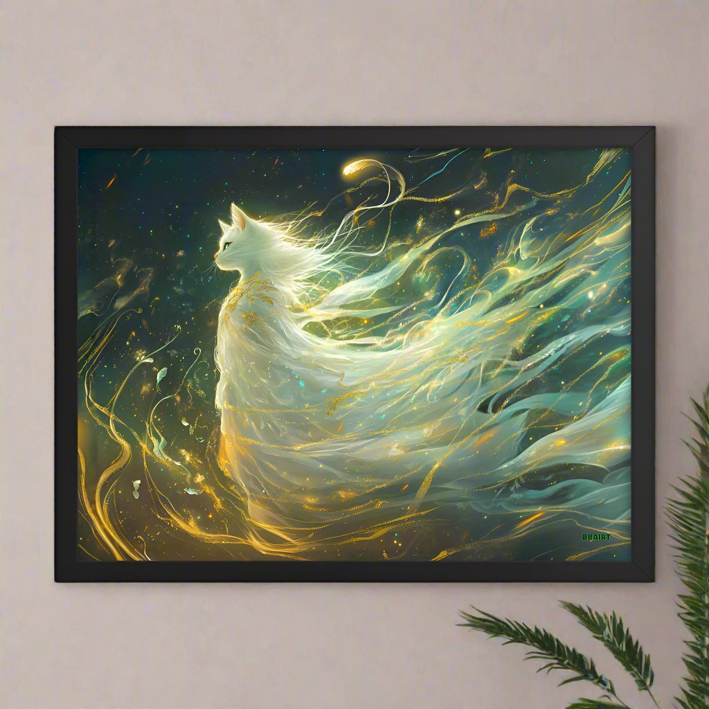 Elysia the Moonlit Spirit – Framed Matte Poster - BBairt