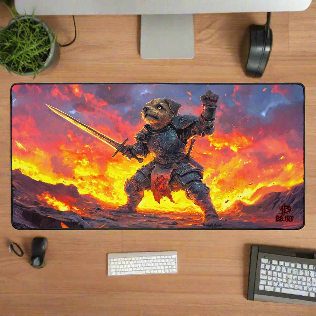 Emberpaw the Brave Desk Mat - Paws of Legend