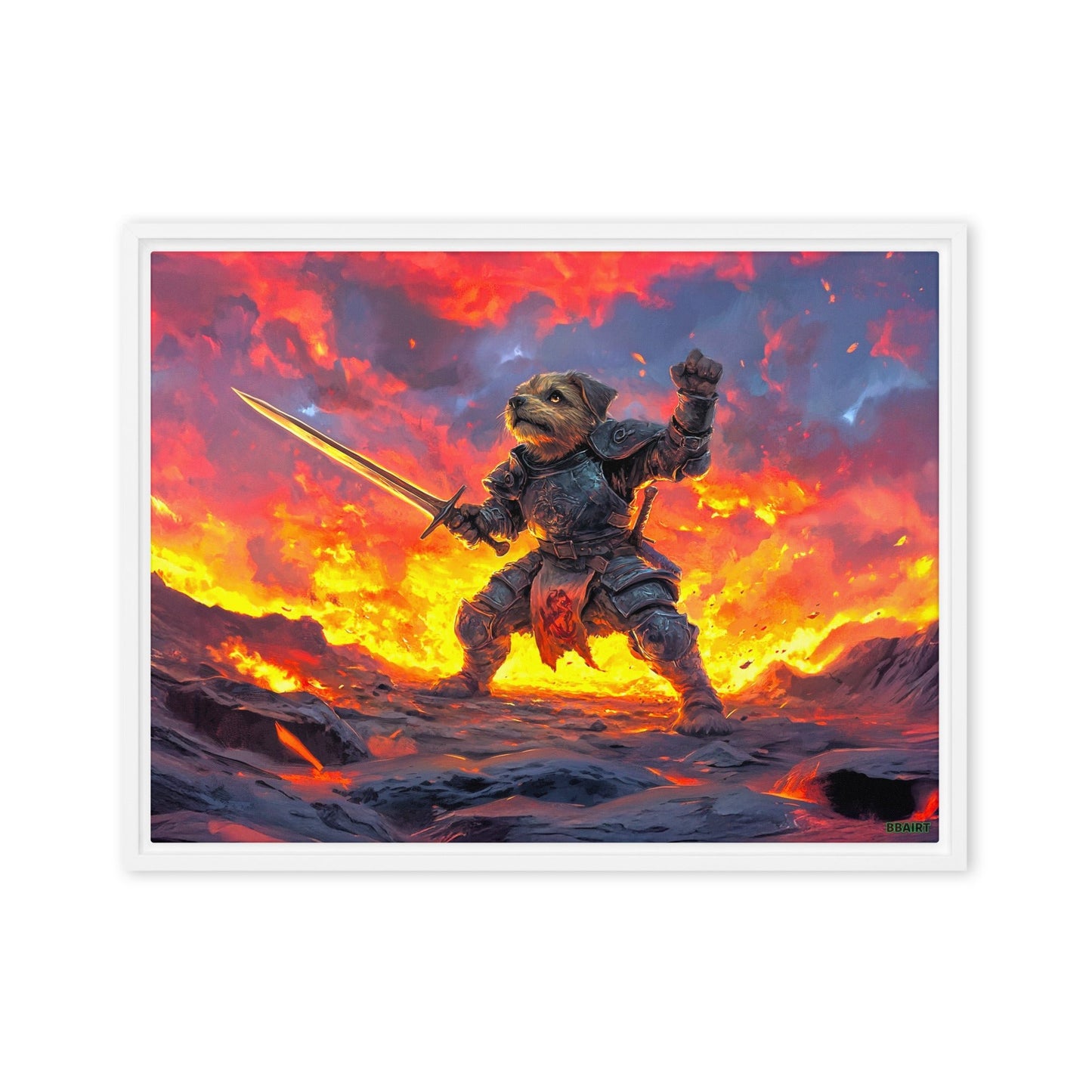 Emberpaw the Brave - Framed Canvas Print - BBairt