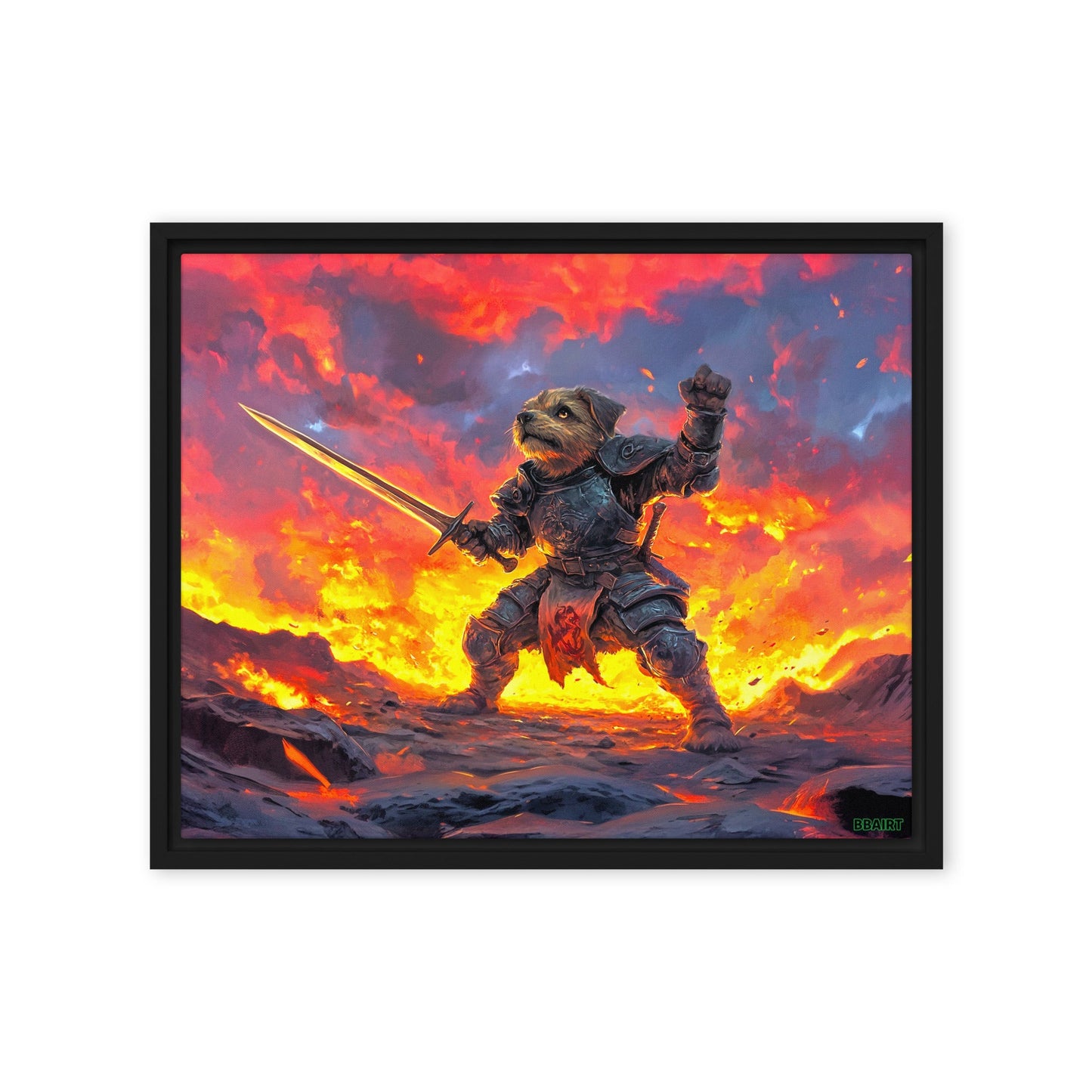 Emberpaw the Brave - Framed Canvas Print - BBairt
