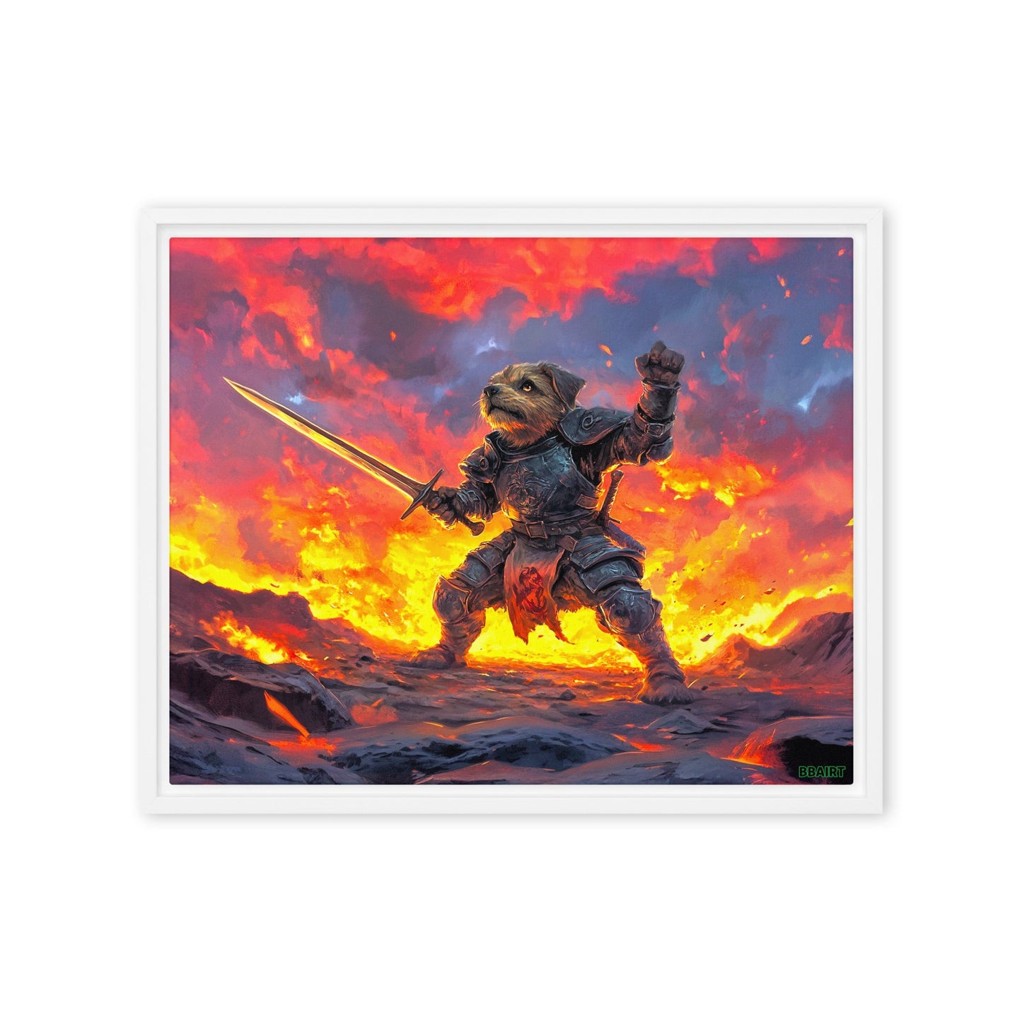 Emberpaw the Brave - Framed Canvas Print - BBairt