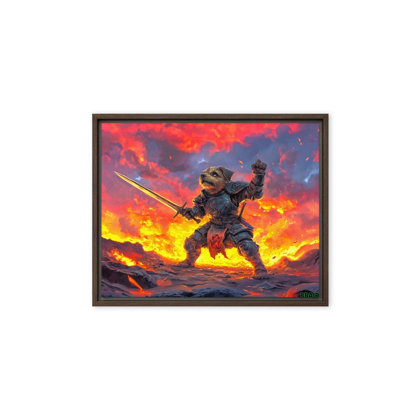 Emberpaw the Brave - Framed Canvas Print - BBairt