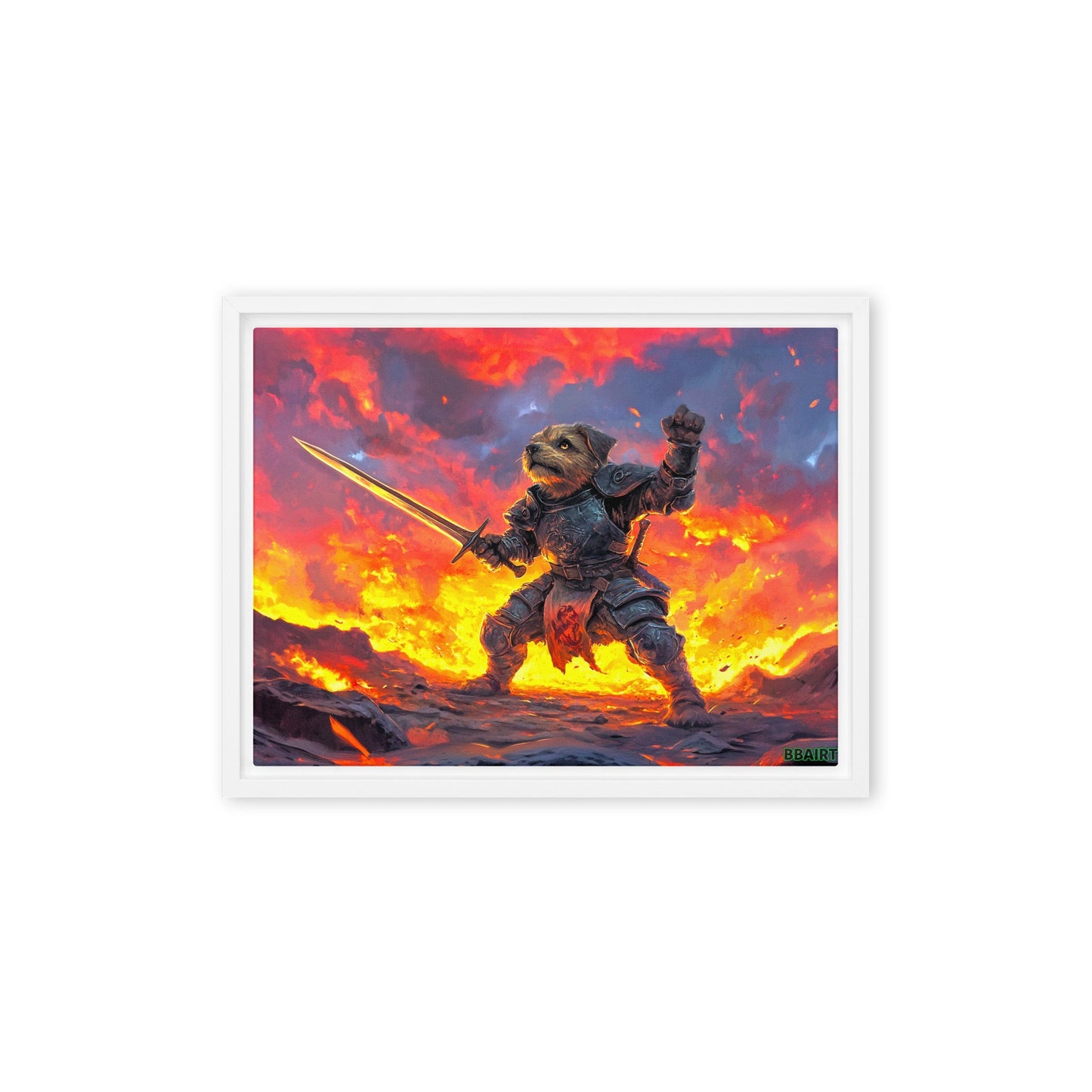 Emberpaw the Brave - Framed Canvas Print - BBairt