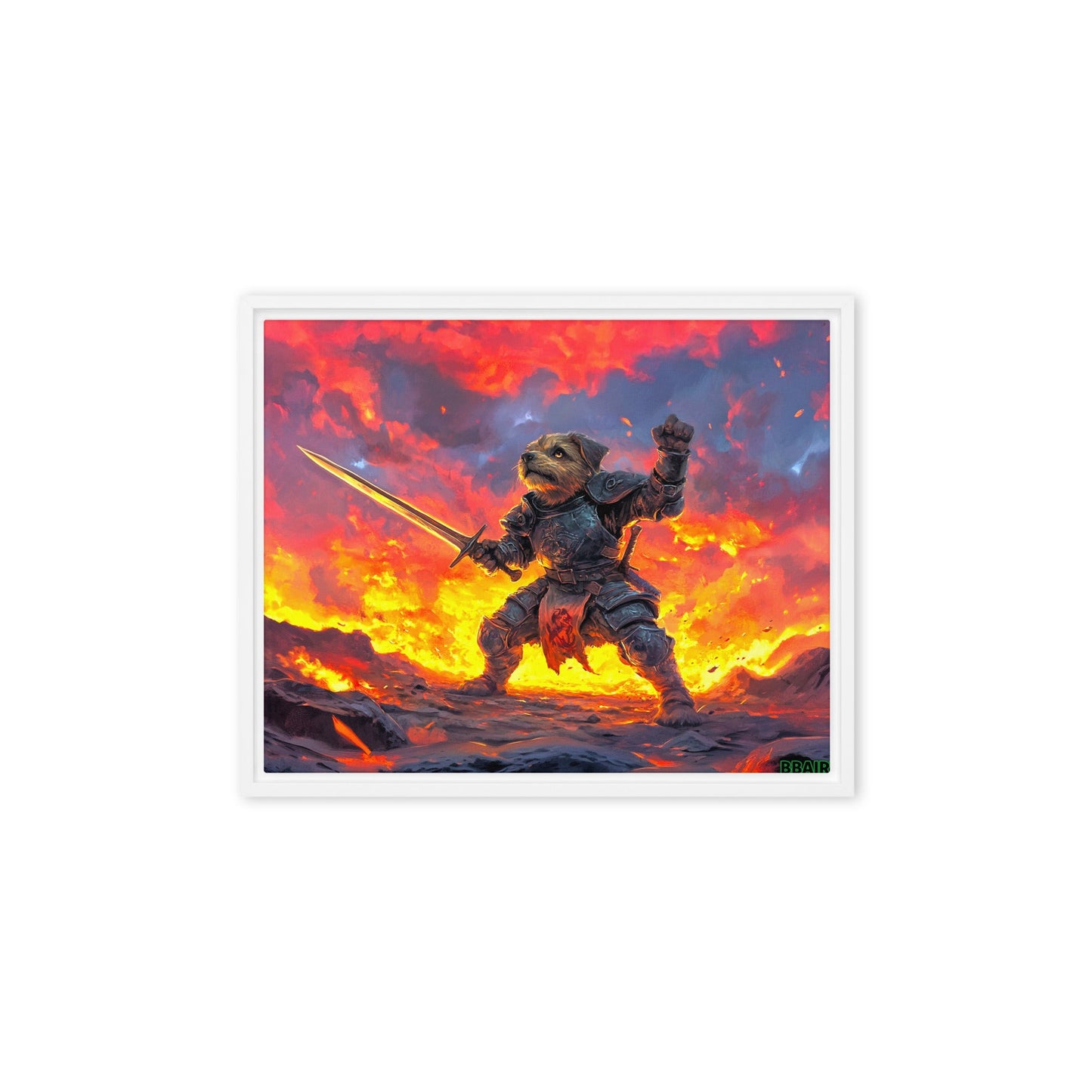 Emberpaw the Brave - Framed Canvas Print - BBairt