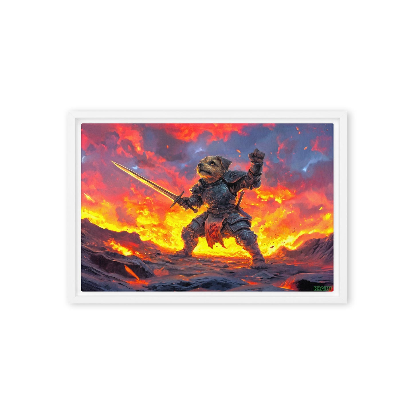 Emberpaw the Brave - Framed Canvas Print - BBairt