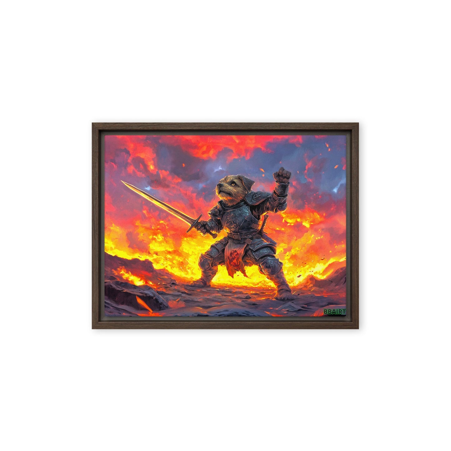 Emberpaw the Brave - Framed Canvas Print - BBairt