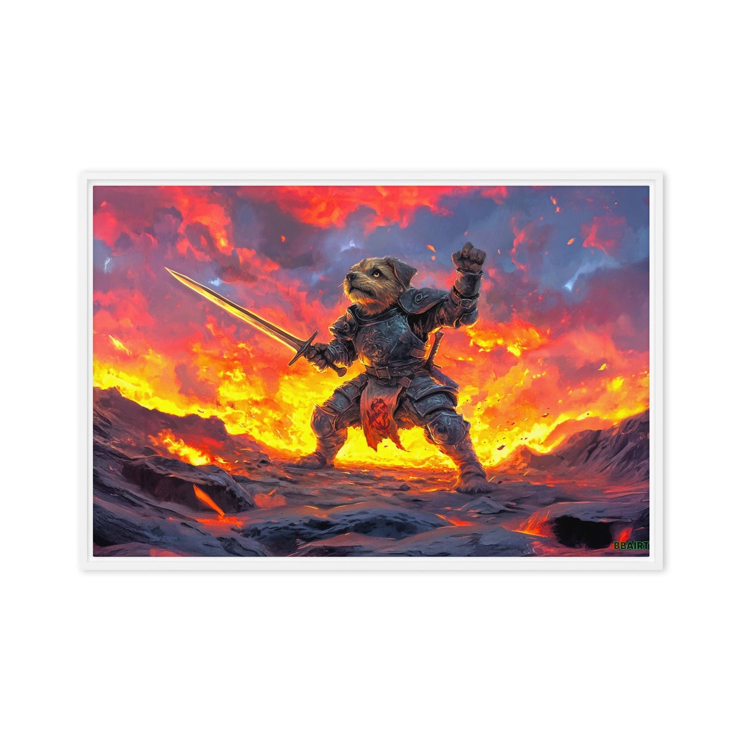 Emberpaw the Brave - Framed Canvas Print - BBairt