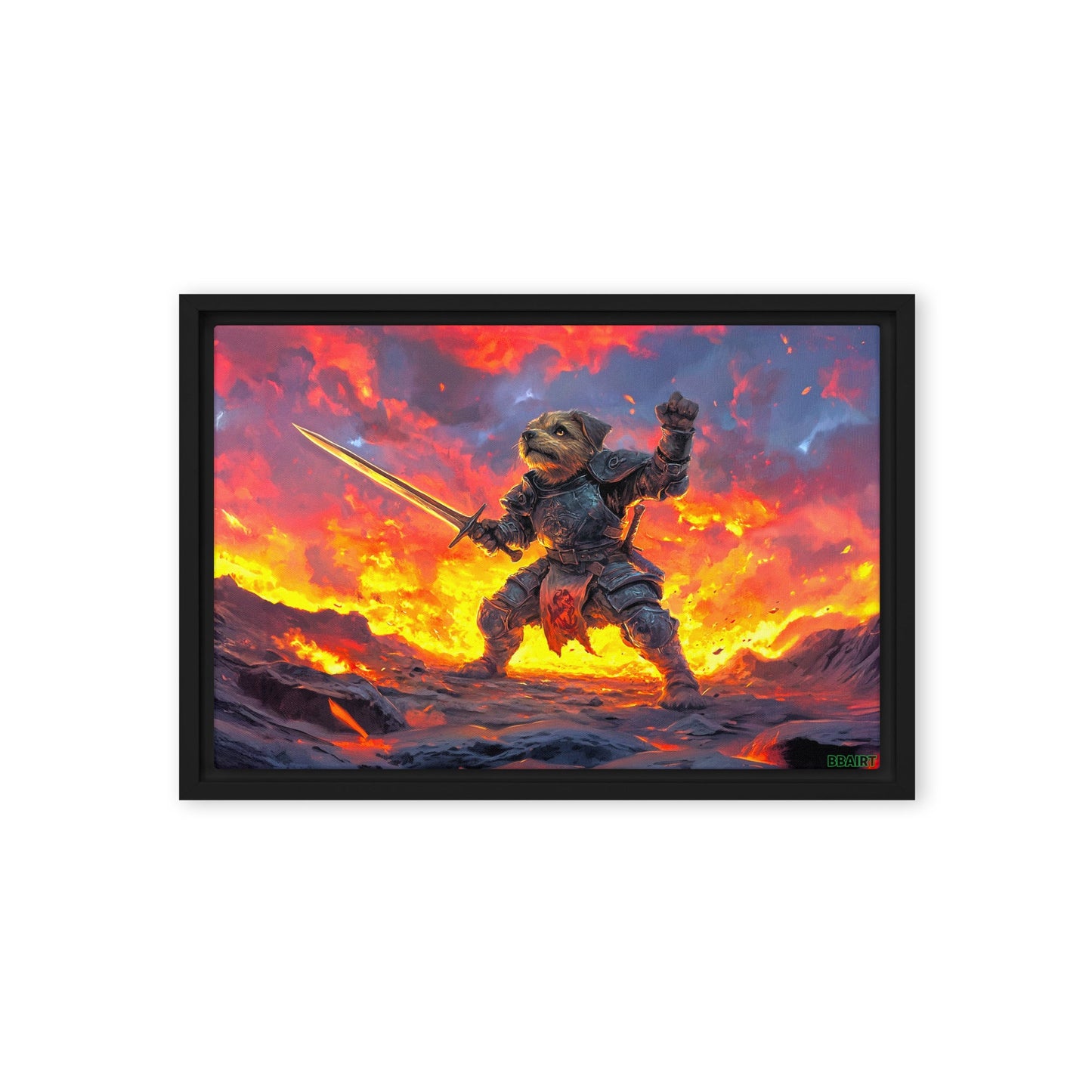 Emberpaw the Brave - Framed Canvas Print - BBairt