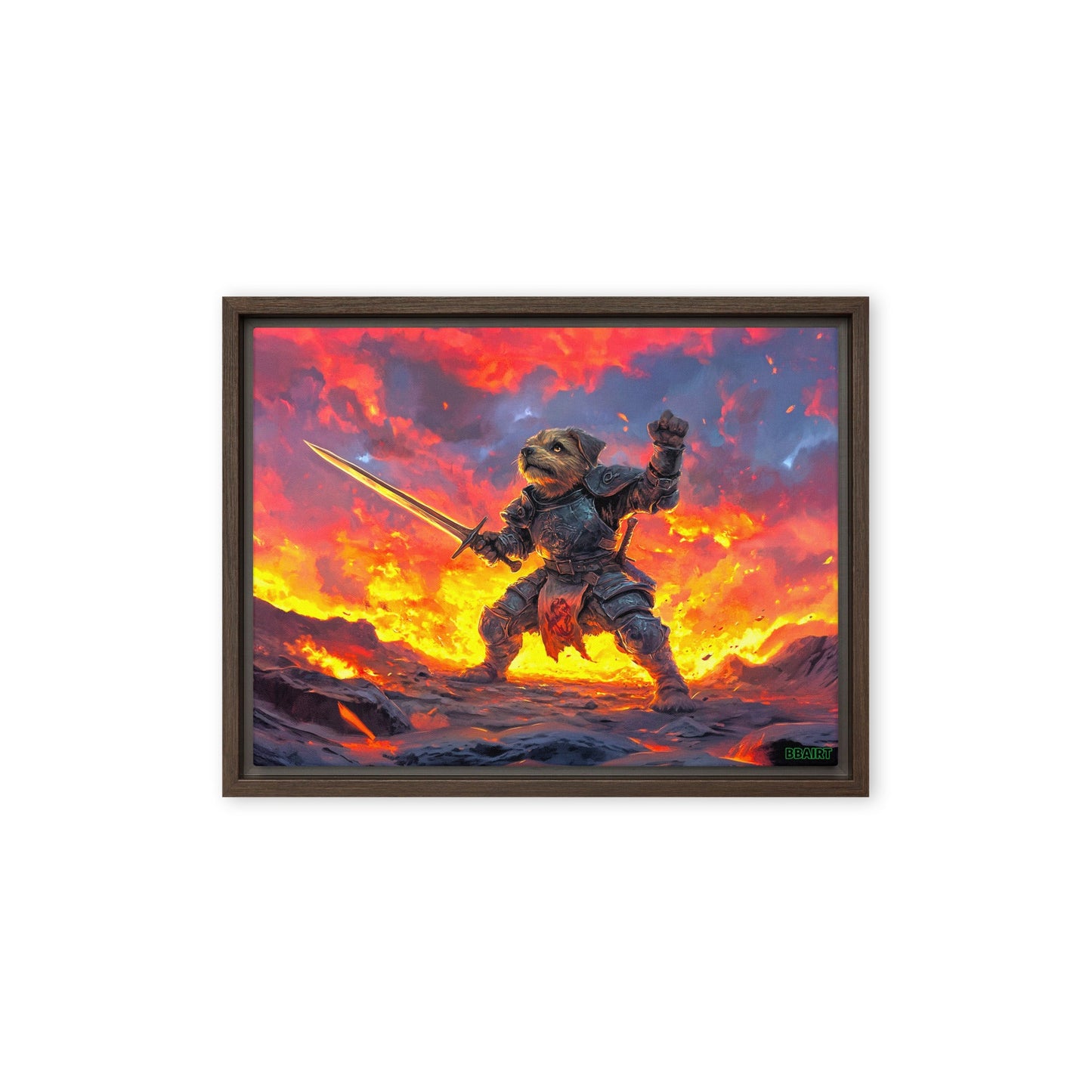 Emberpaw the Brave - Framed Canvas Print - BBairt