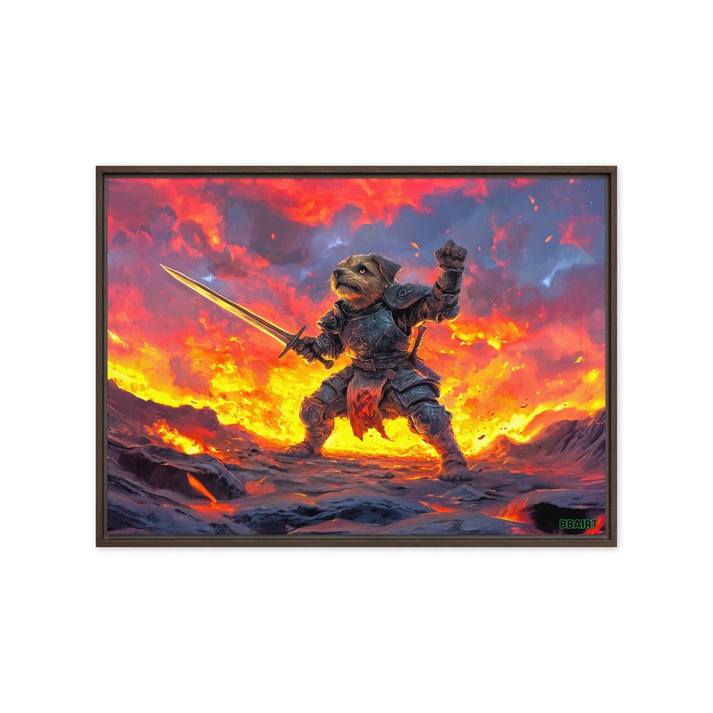 Emberpaw the Brave - Framed Canvas Print - BBairt