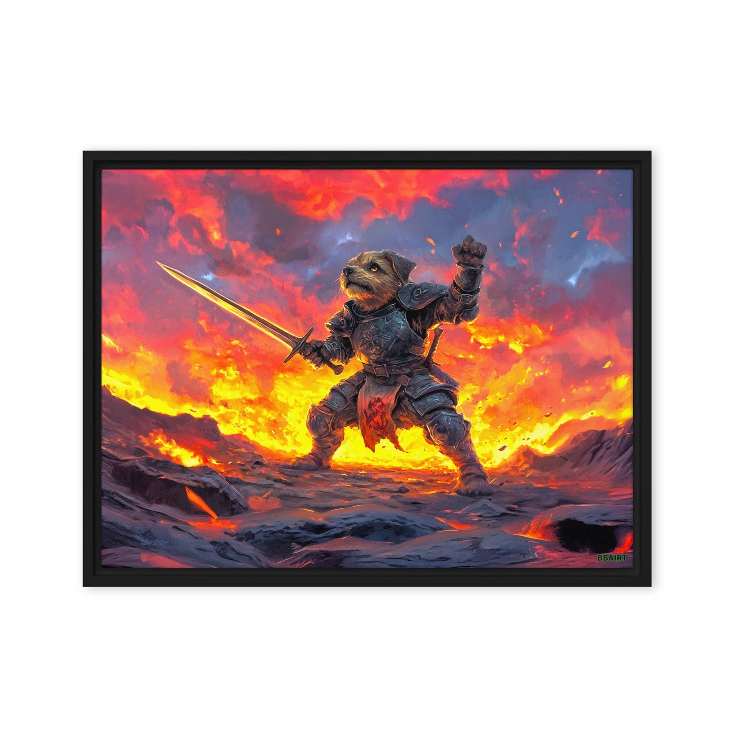Emberpaw the Brave - Framed Canvas Print - BBairt