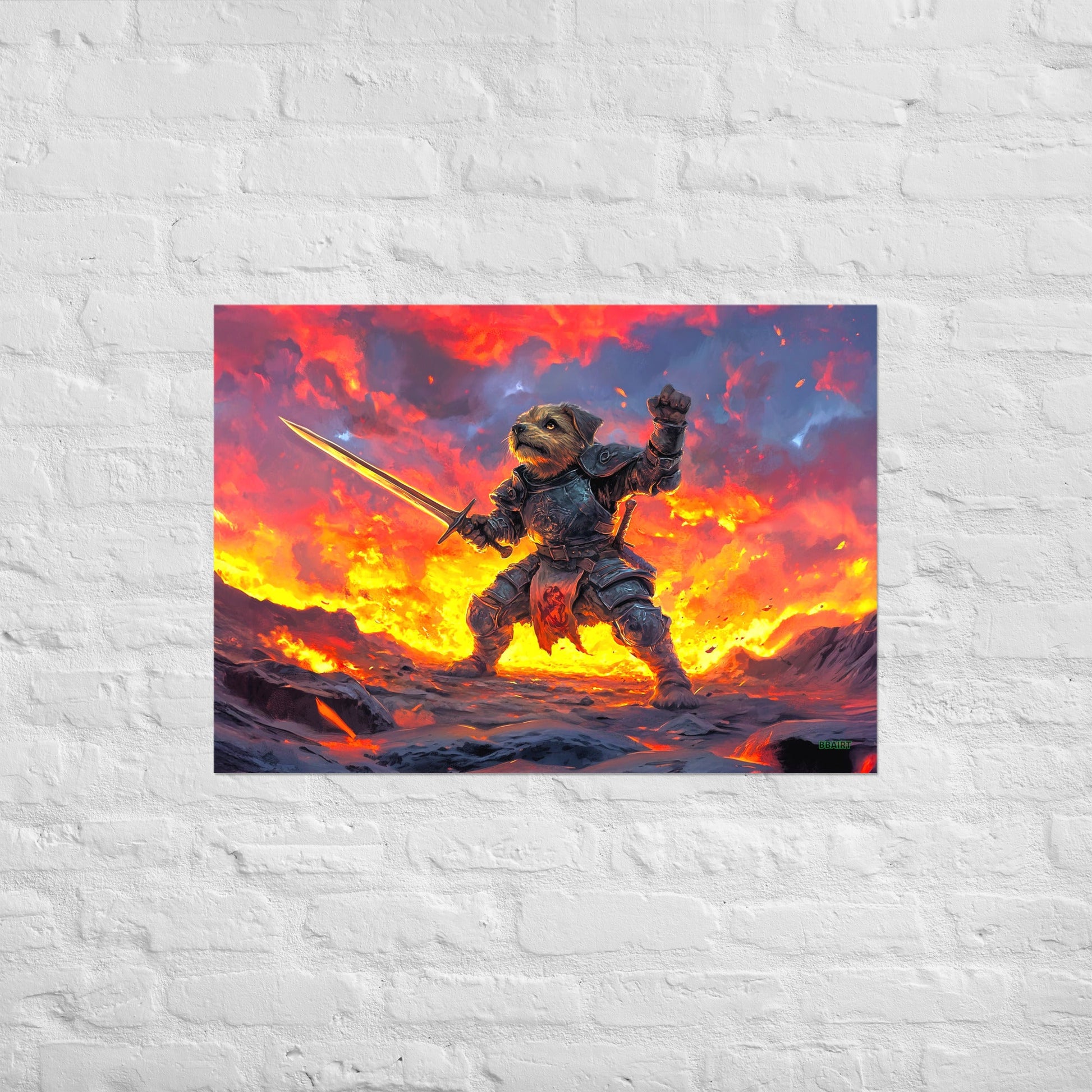 Emberpaw the Brave - Matte Poster - BBairt