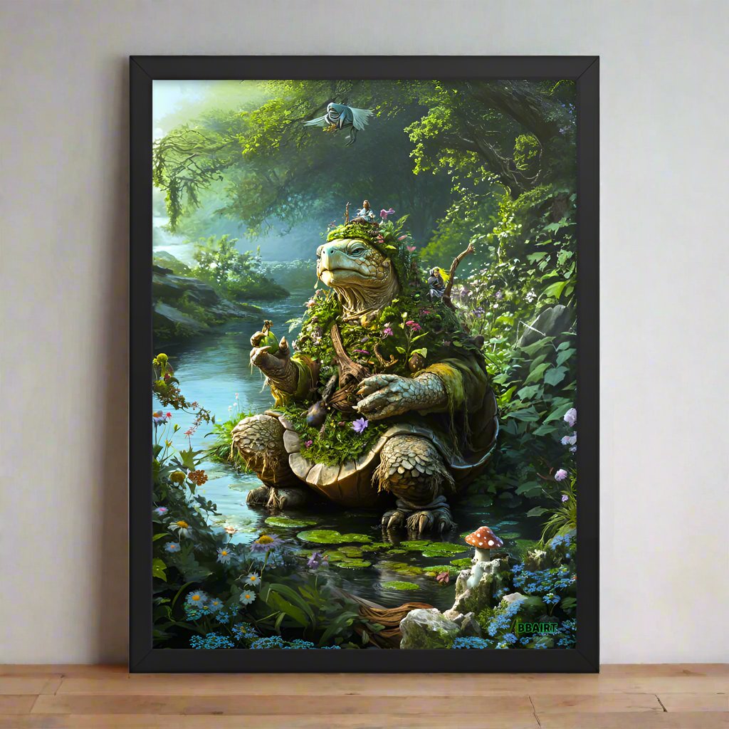 Wiseheart the Druid Turtle - Framed Matte Poster