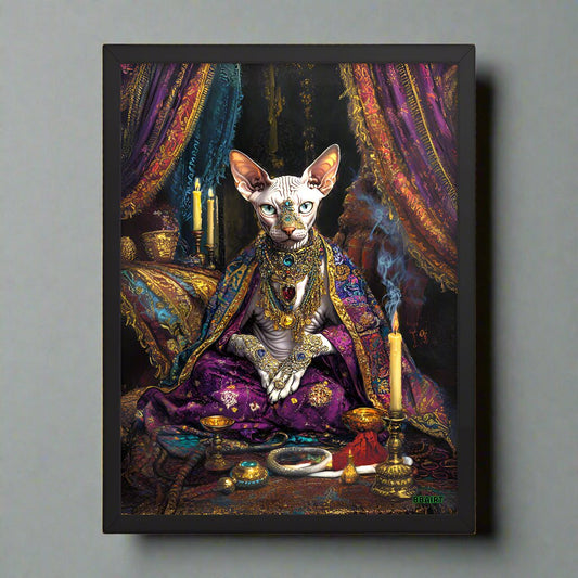 Her Majesty Sphinxara – Framed Matte Poster