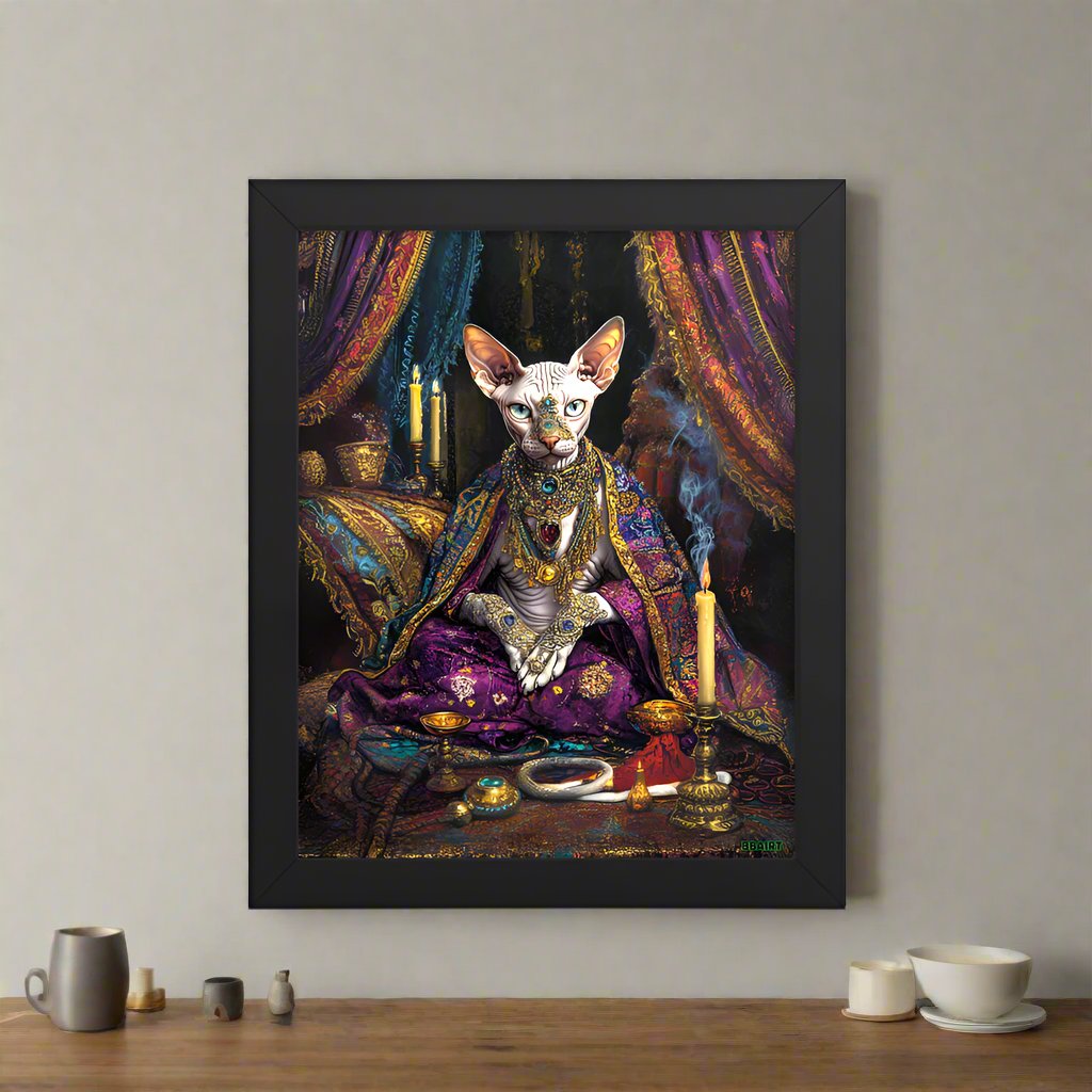 Her Majesty Sphinxara – Framed Matte Poster