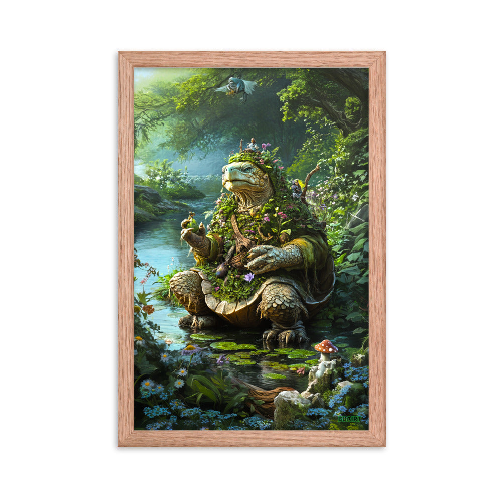 Wiseheart the Druid Turtle - Framed Matte Poster