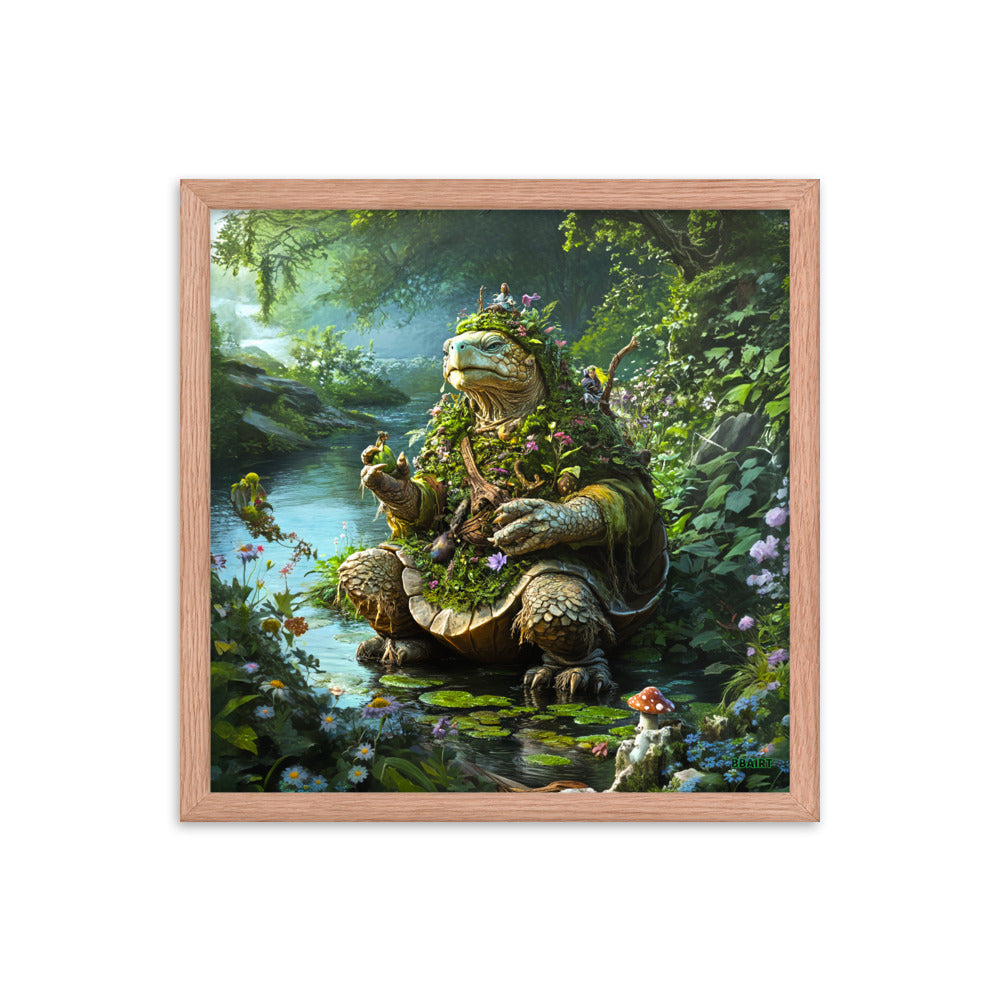 Wiseheart the Druid Turtle - Framed Matte Poster