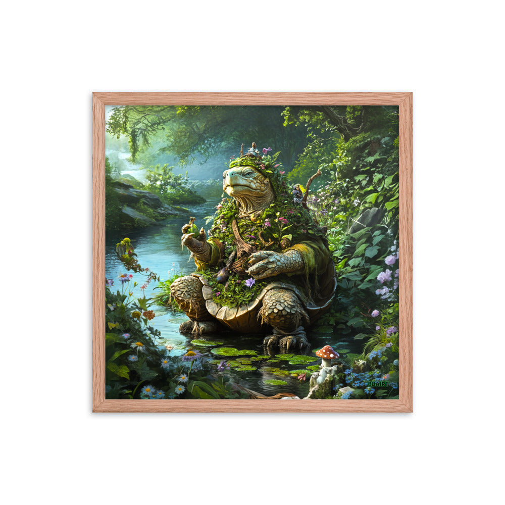 Wiseheart the Druid Turtle - Framed Matte Poster