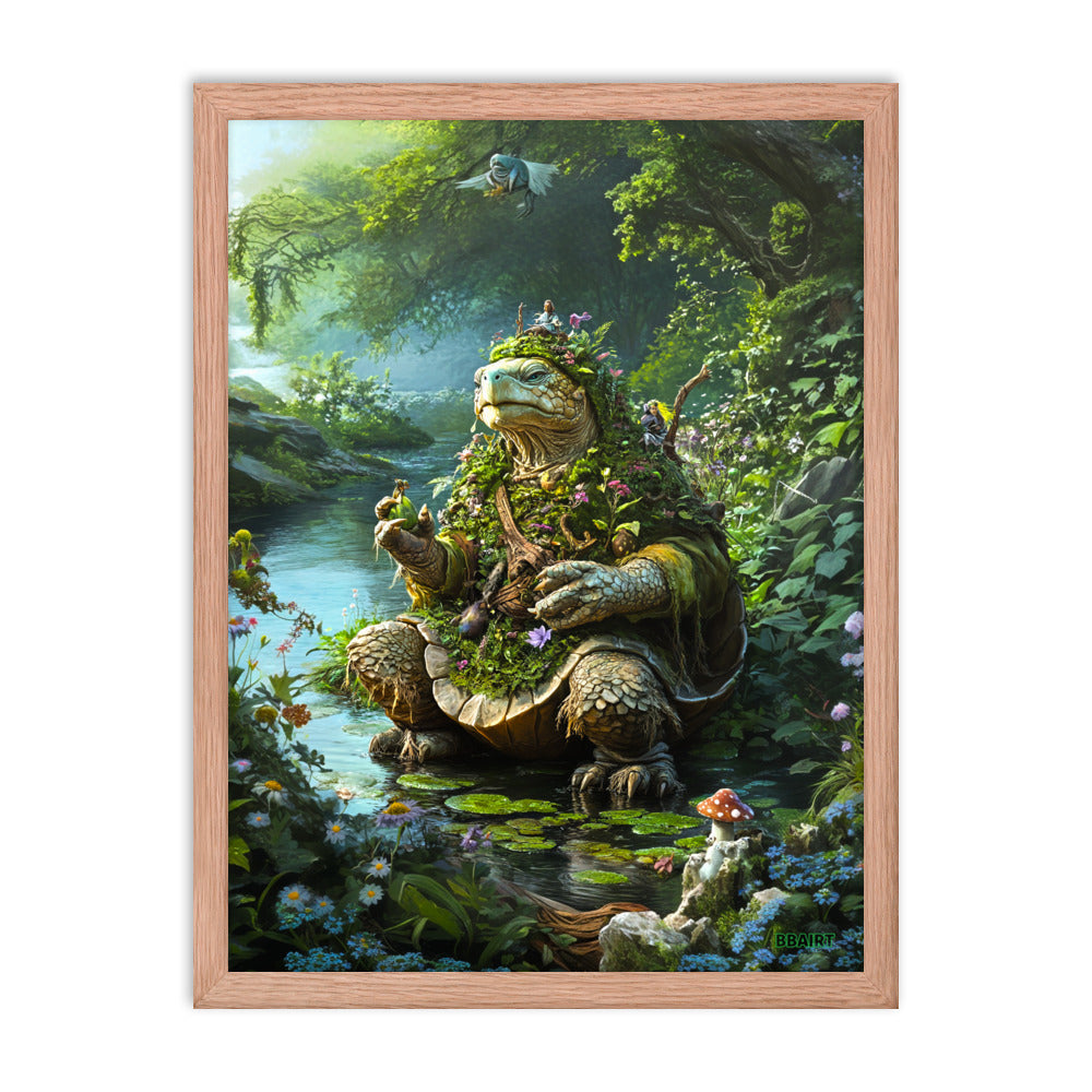 Wiseheart the Druid Turtle - Framed Matte Poster