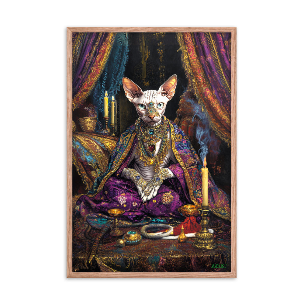 Her Majesty Sphinxara – Framed Matte Poster