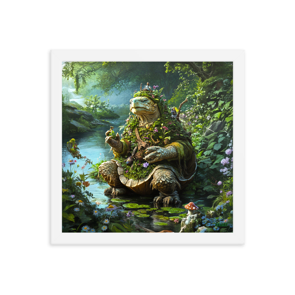 Wiseheart the Druid Turtle - Framed Matte Poster