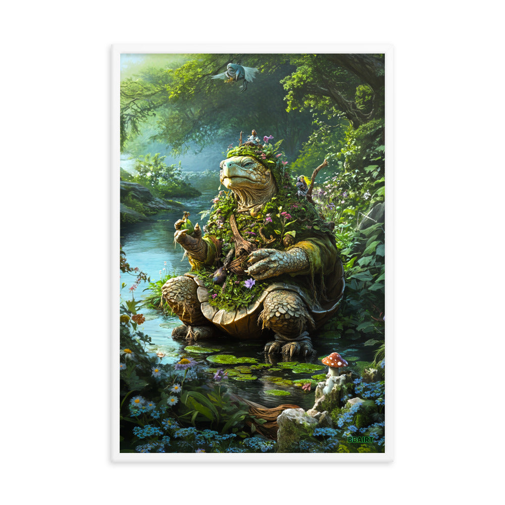 Wiseheart the Druid Turtle - Framed Matte Poster