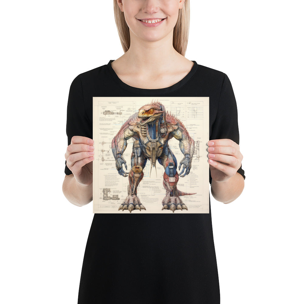 Platoraptor Aquabatis - Matte Poster