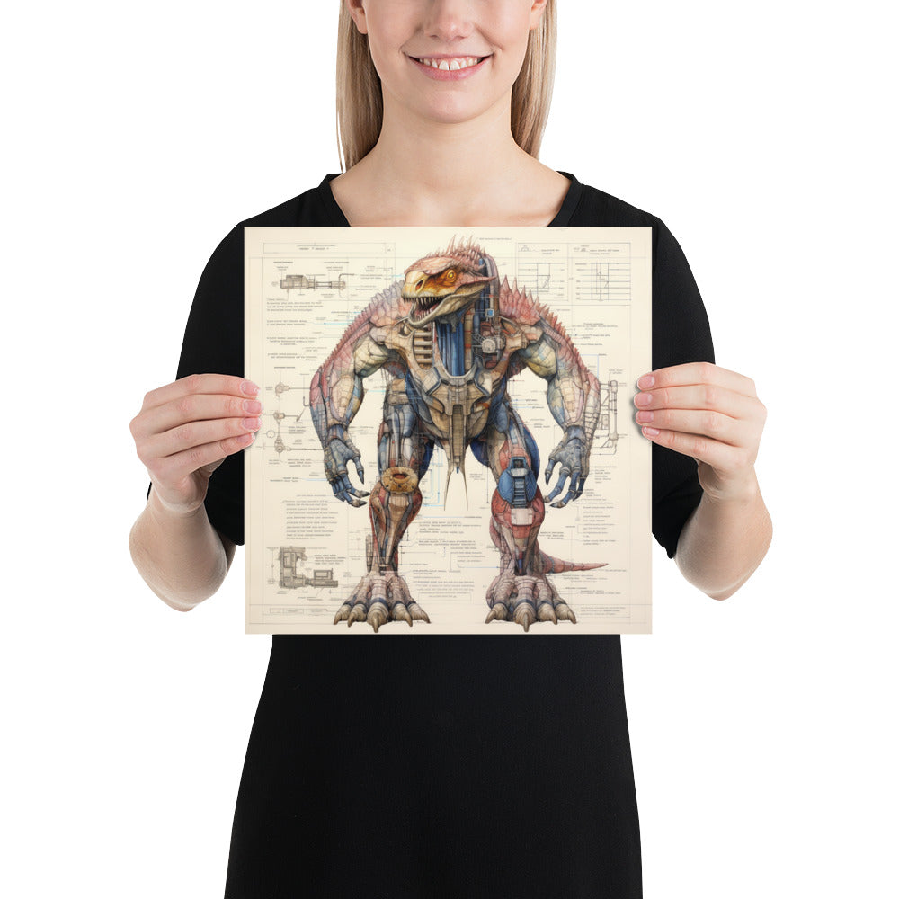 Platoraptor Aquabatis - Matte Poster