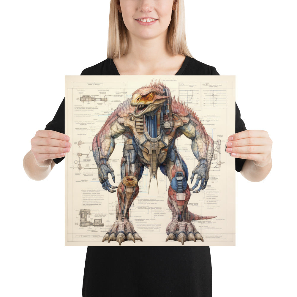 Platoraptor Aquabatis - Matte Poster