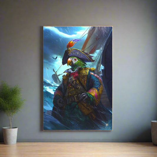 Captain Plume the Pirate Parrot - Matte Poster