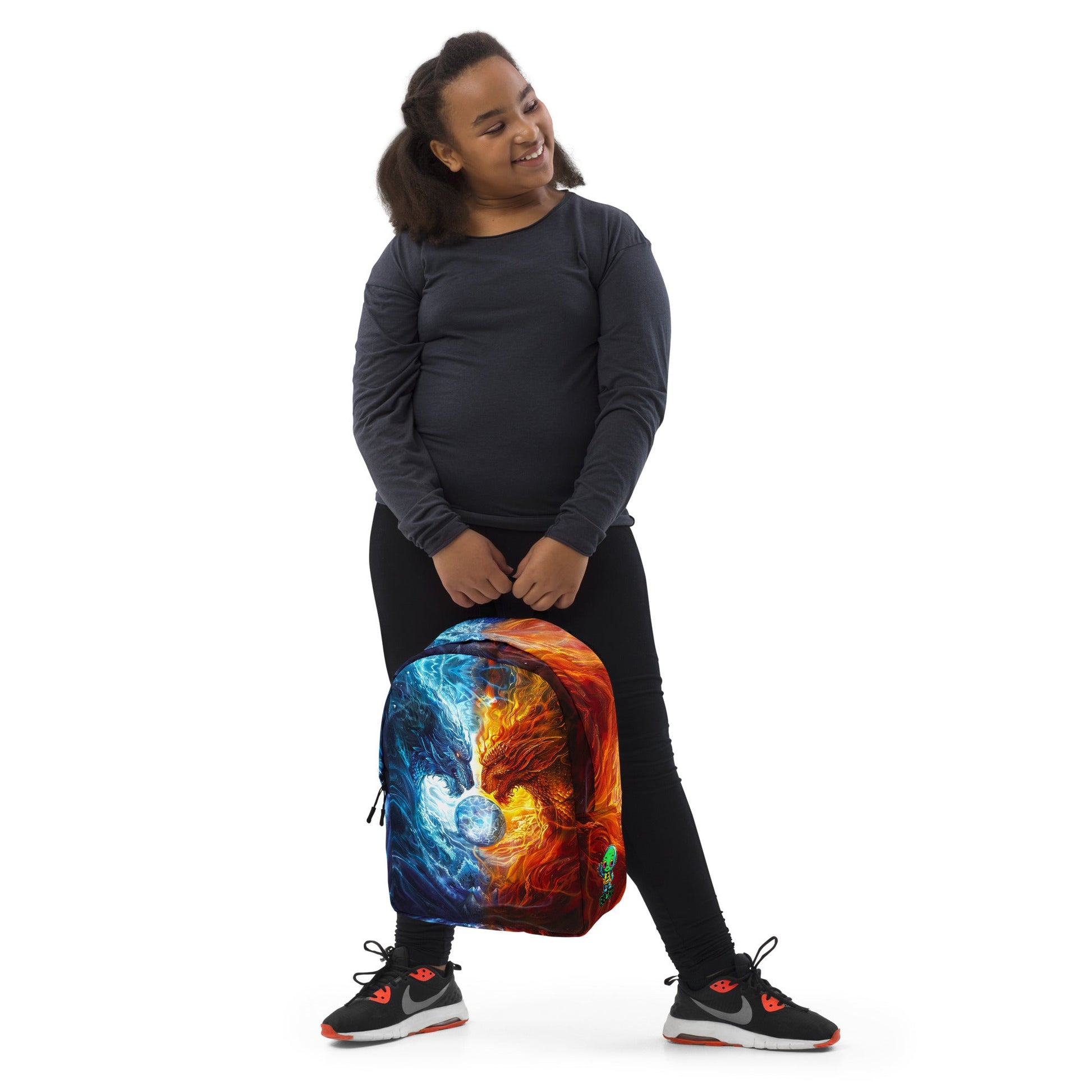 Equinox Harmony: Fire and Ice Guardians - Minimalist Backpack - BBairt