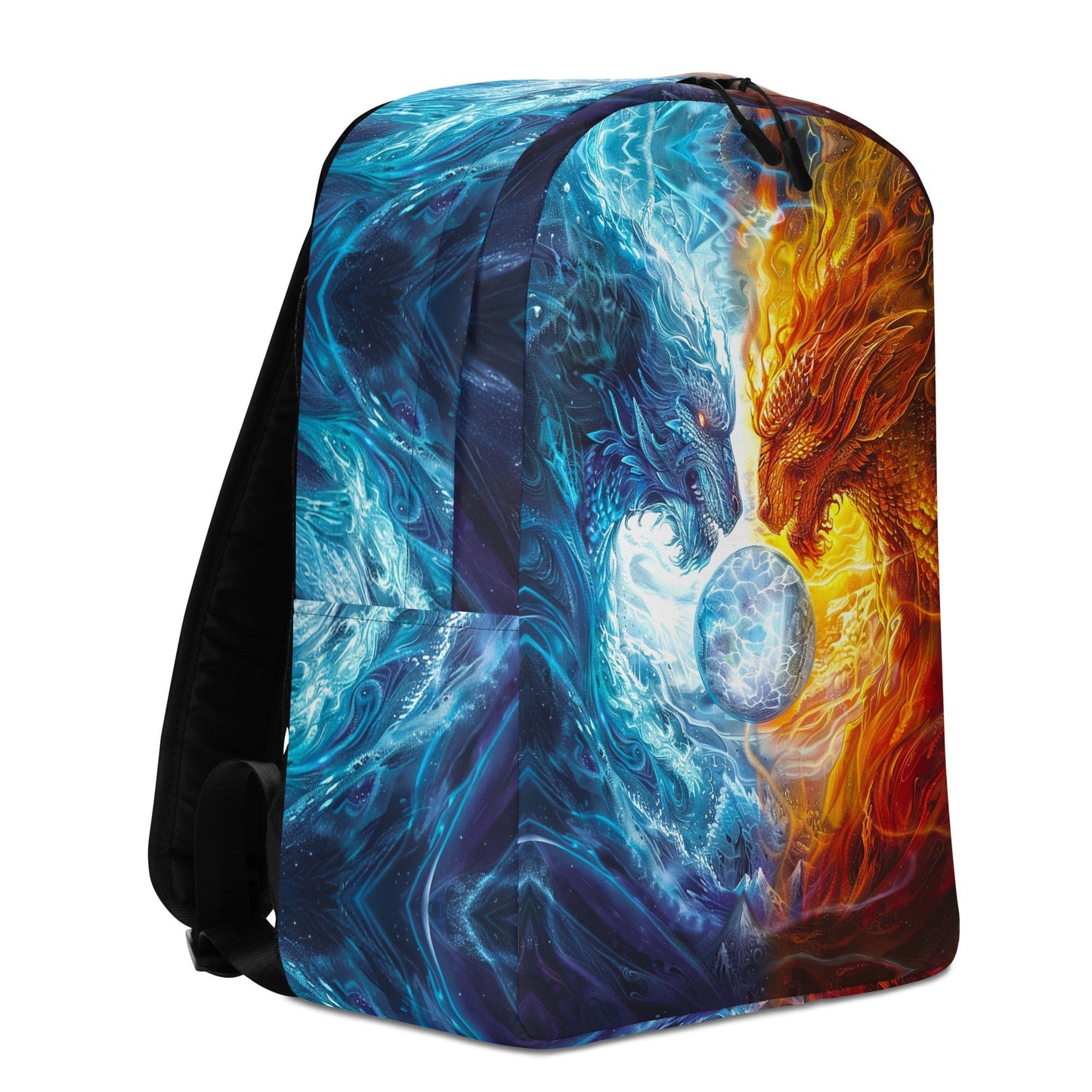 Equinox Harmony: Fire and Ice Guardians - Minimalist Backpack - BBairt