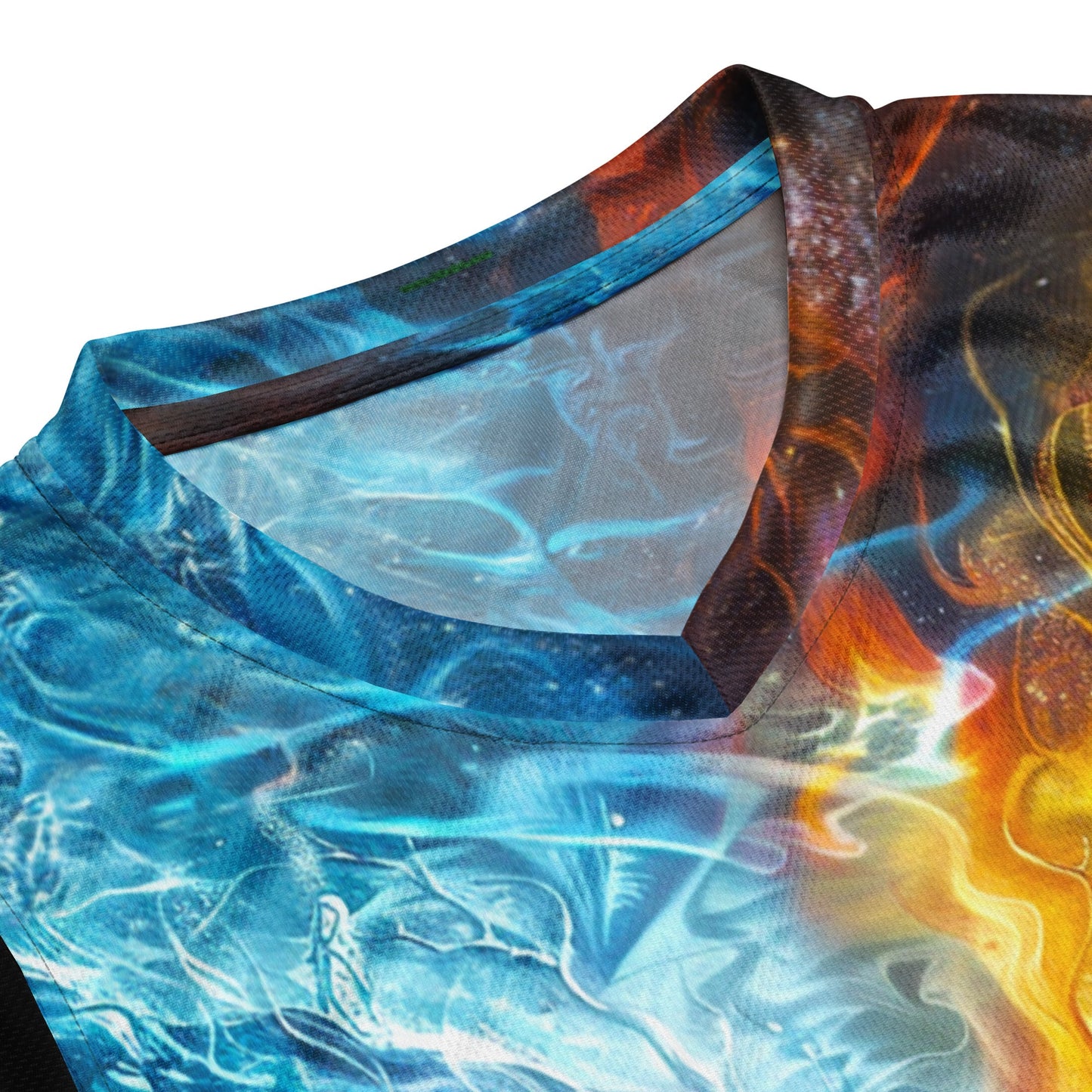 Equinox Harmony: Fire and Ice Guardians - Recycled unisex basketball jersey - BBairt
