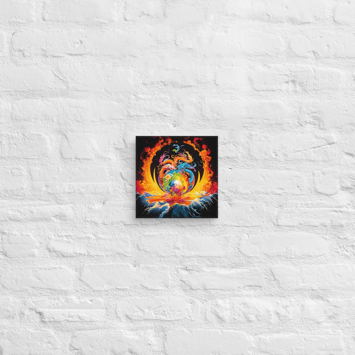 Eternal Harmony: Dual Dragon Canvas Print - BBairt