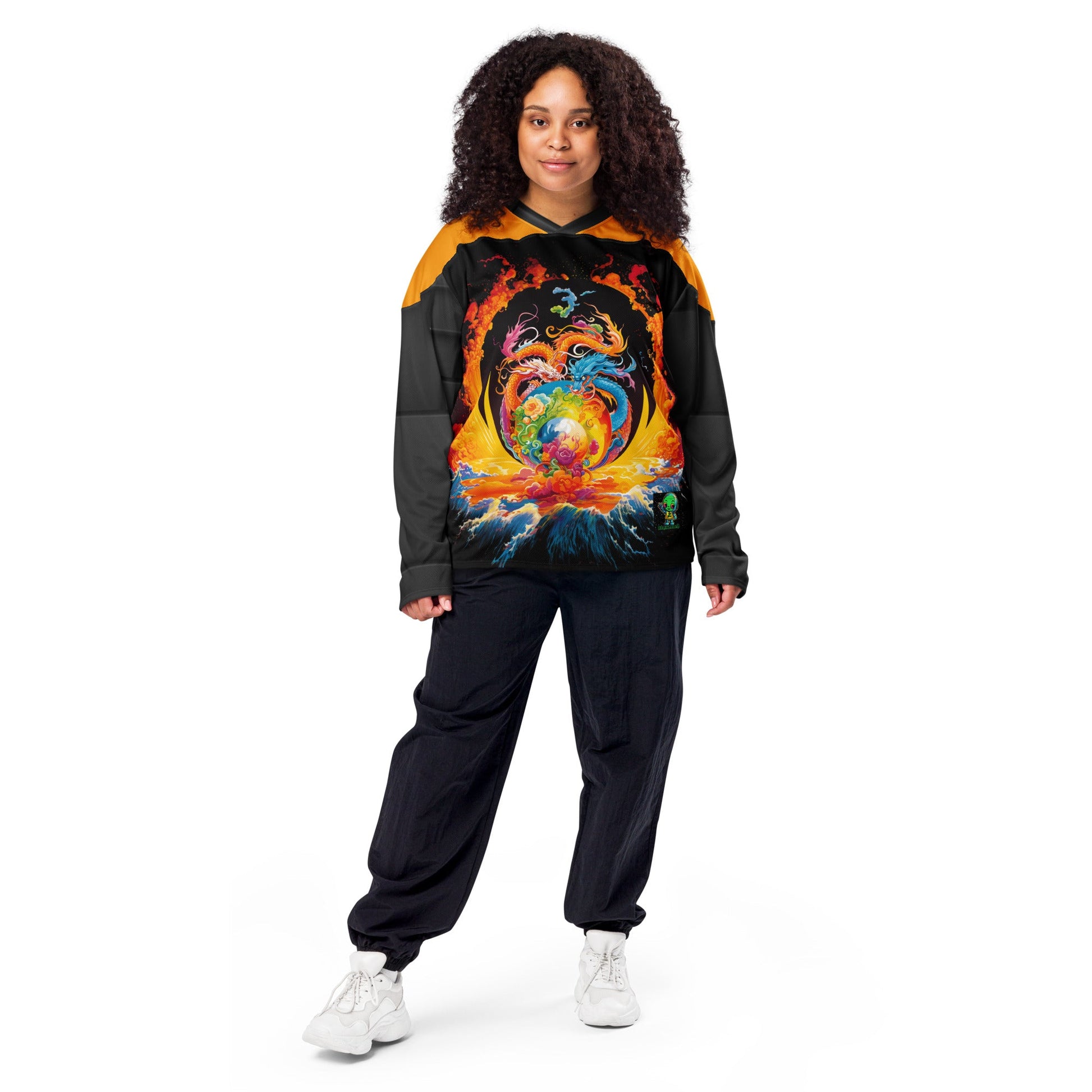 Eternal Harmony: Dual Dragon Hockey Jersey - BBairt