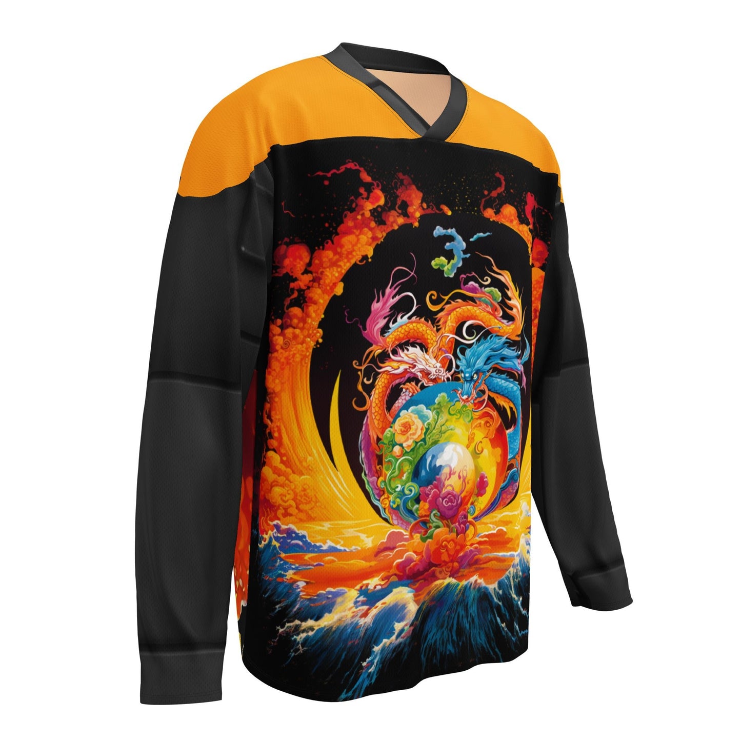 Eternal Harmony: Dual Dragon Hockey Jersey - BBairt