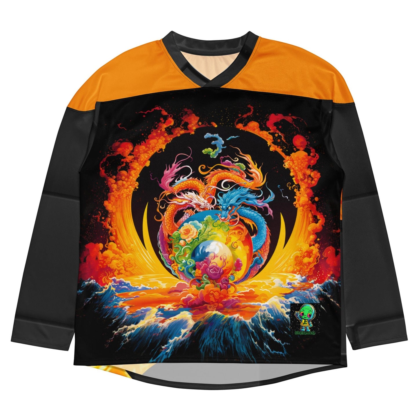 Eternal Harmony: Dual Dragon Hockey Jersey - BBairt