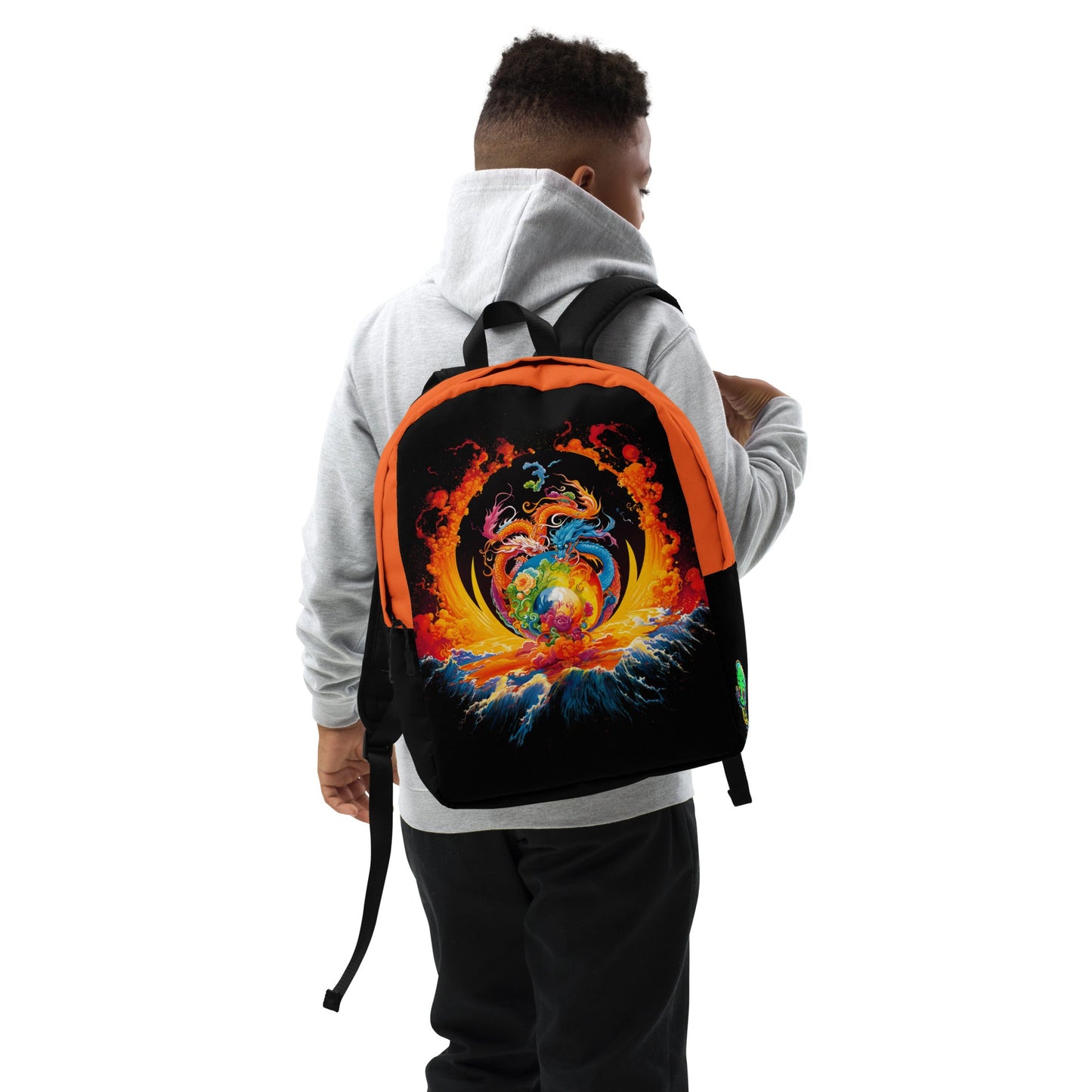Eternal Harmony: Dual Dragon Minimalist Backpack - BBairt
