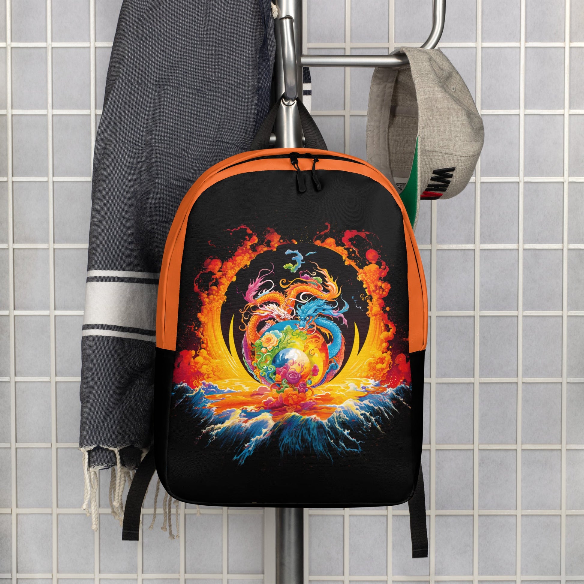 Eternal Harmony: Dual Dragon Minimalist Backpack - BBairt