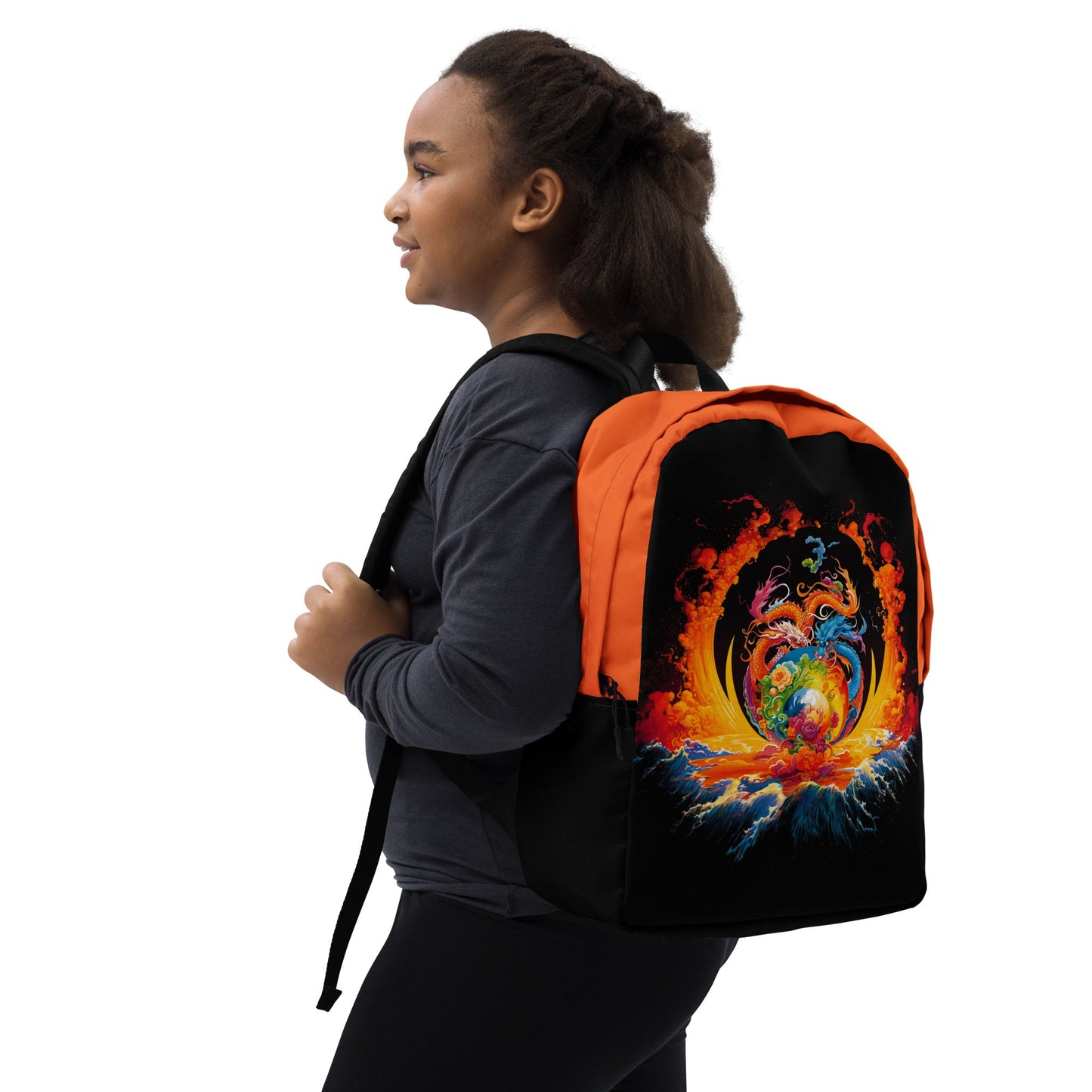 Eternal Harmony: Dual Dragon Minimalist Backpack - BBairt