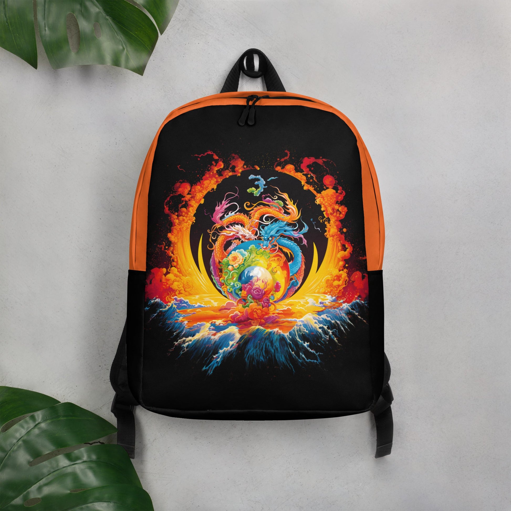 Eternal Harmony: Dual Dragon Minimalist Backpack - BBairt